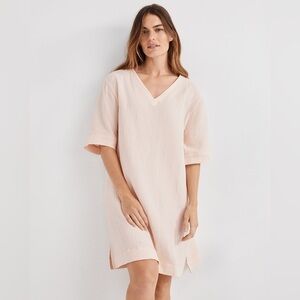 Haven Well Within ORGANIC COTTON GAUZE DRESS Light Pink Size Medium